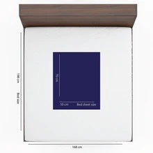 Polka Tots Bed Protector - Dark Blue - Small - 50cm x 70cm - Laadlee