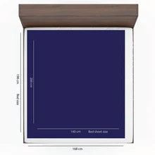 Polka Tots Bed Protector - Dark Blue - Large - 100cm x 140cm - Laadlee