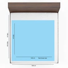 Polka Tots Bed Protector - Sky Blue - Large - 100cm x 140cm - Laadlee