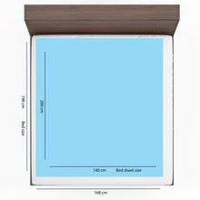 Polka Tots Bed Protector - Sky Blue - Extra Large - 140cm x 200cm - Laadlee