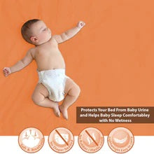 Polka Tots Bed Protector - Peach - Extra Large - 140cm x 200cm - Laadlee