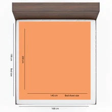 Polka Tots Bed Protector - Peach - Large - 100cm x 140cm - Laadlee