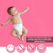 Polka Tots Bed Protector - Pink - Large - 100cm x 140cm - Laadlee