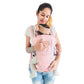 Polka Tots Baby Carrier 6-in-1 Convertible Hip Seat - Shell Pink