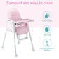 Polka Tots 3-in-1 High Chair with Wheel and Cushion - Pink