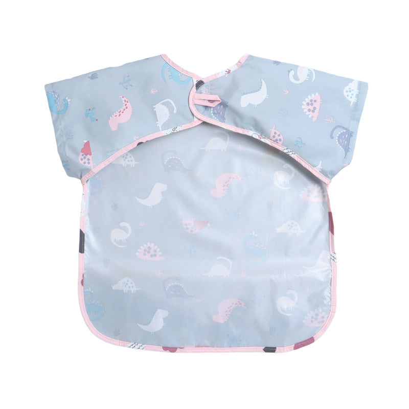 Polka Tots Half Sleeves Bib with Pocket - Dino - Laadlee