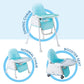 Polka Tots 3-in-1 High Chair with Wheel and Cushion - Blue