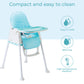 Polka Tots 3-in-1 High Chair with Wheel and Cushion - Blue