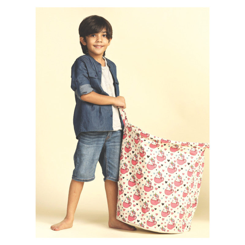 Polka Tots Laundry Bag - Unicorn - Laadlee