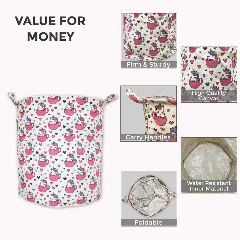 Polka Tots Laundry Bag - Unicorn - Laadlee