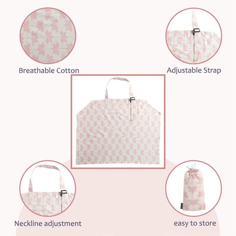 Polka Tots Nursing Cover - Pink - Laadlee