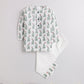 Polka Tots Full Sleeves Baby Night Wear Rabbit Kurta Pyjama - White