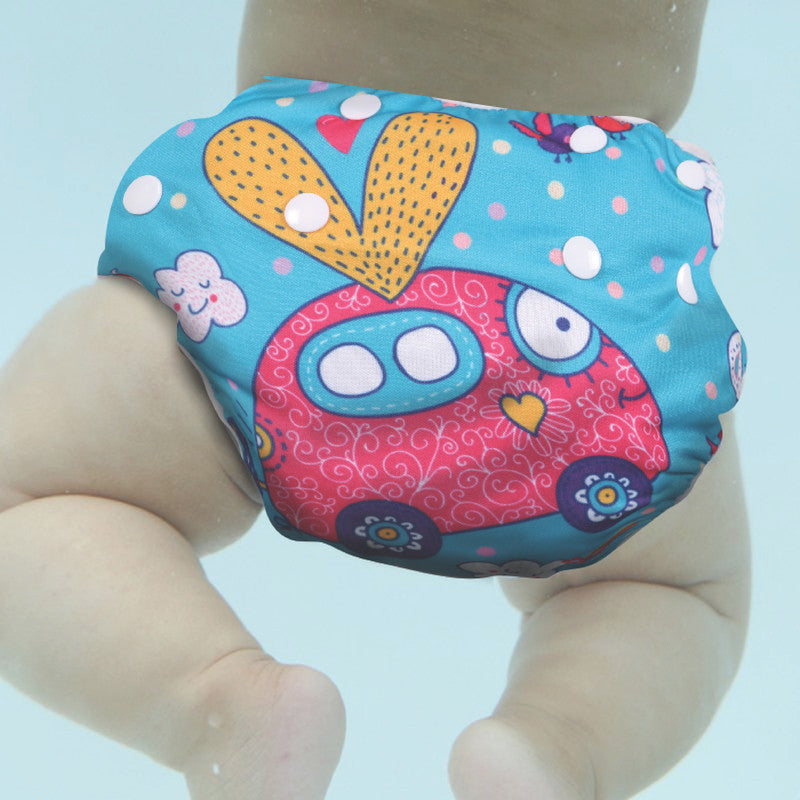 Polka Tots Reusable Swim Diaper - Car - Laadlee