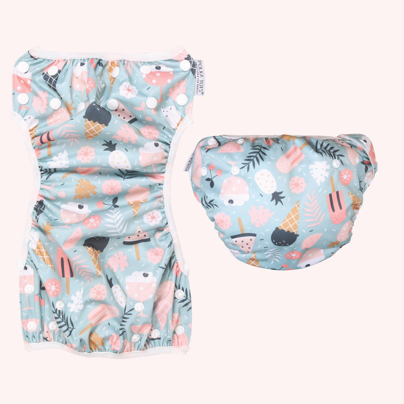 Polka Tots Reusable Swim Diaper - Candy - Laadlee