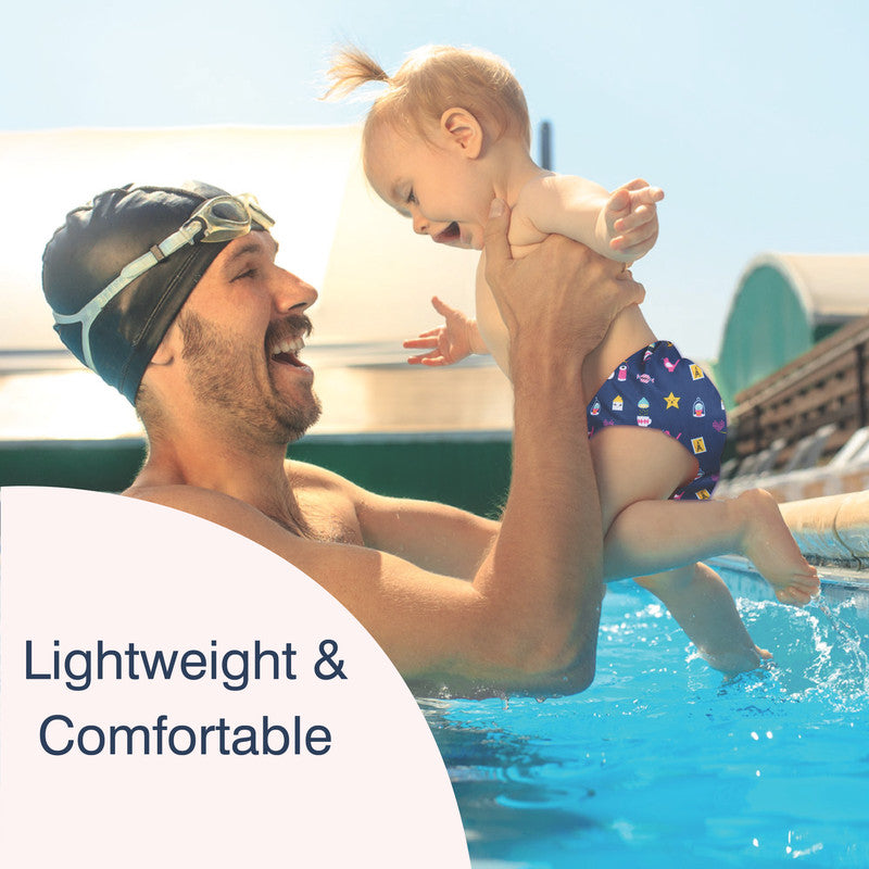 Polka Tots Reusable Swim Diaper - Icons - Laadlee