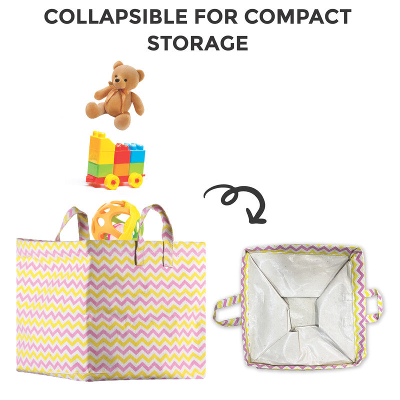 Polka Tots Toy Storage Canvas Box - Zic Zac - Laadlee