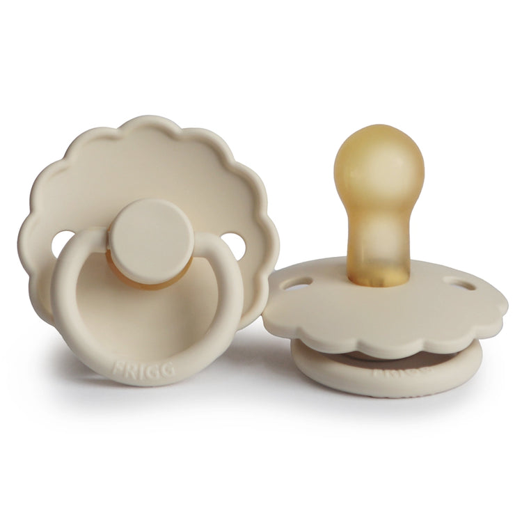 Frigg Daisy Latex Baby Pacifier 0-6M, 1Pack, Cream - Size 1 - Laadlee
