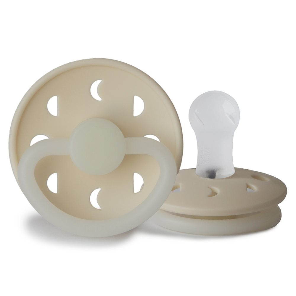 Frigg Moon Phase Silicone Baby Pacifier 0-6M, 1Pack, Cream Night - Size 1 - Laadlee