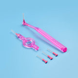 Curaprox CPS 08 Prime Start With 5 CPS 08 Interdental Brushes (0.8 Mm) + 2 Pink Holders + Caps