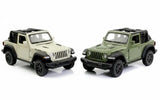D-Power Diecast Jeep Rubicon 2021 – 1:36 Scale Model Car, Assorted Colors Green / Beige - 1pc