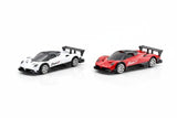 D-Power 1:64 Diecast Pagani Zonda R  – White / Red (Assorted Color)