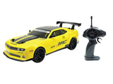 D-Power 1:10 Yellow Camaro 2.4GHz Remote Control Car With 7.4V USB Rechargeable Battery