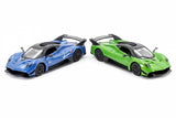 D-Power 1:36 Diecast Pagani Huayra R, Assorted Colors Blue / Green - 1pc