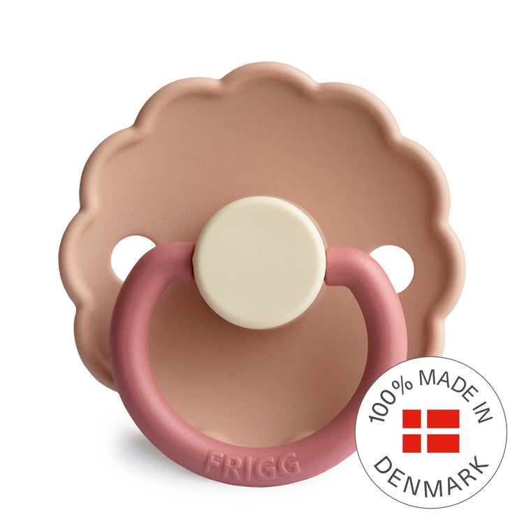 Frigg Daisy Silicone Baby Pacifier 6M-18M, 1Pack, Peony - Size 2 - Laadlee