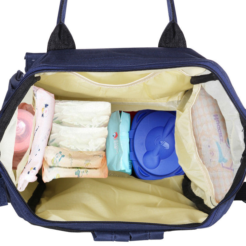 Polka Tots Maternity Backpack - Stylish Blue Cat - Laadlee