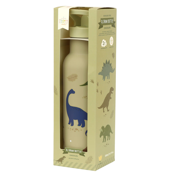 A Little Lovely Company Stainless Steel Water Bottle 500ml - Dinosaurs