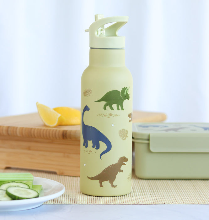 A Little Lovely Company Stainless Steel Water Bottle 500ml - Dinosaurs