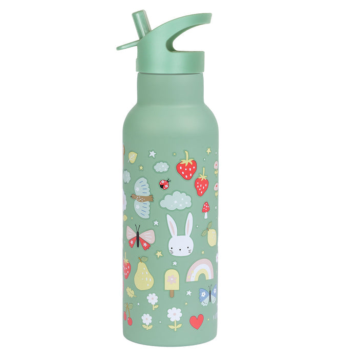 A Little Lovely Company Stainless Steel Water Bottle 500ml - Joy