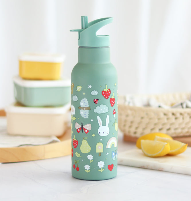 A Little Lovely Company Stainless Steel Water Bottle 500ml - Joy