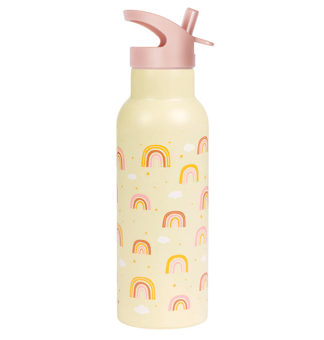 A Little Lovely Company Stainless Steel Water Bottle 500ml - Rainbows