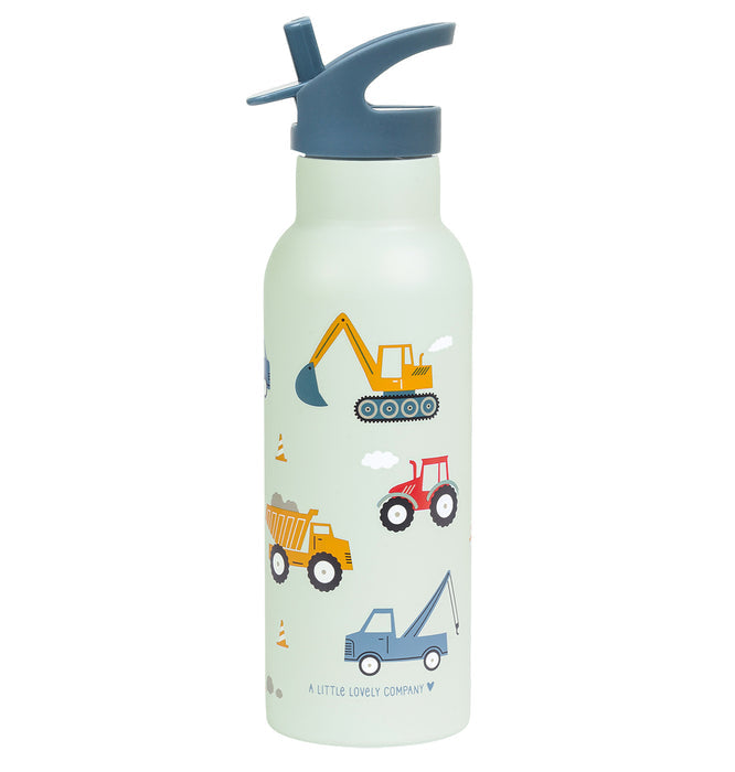 A Little Lovely Company Stainless Steel Water Bottle 500ml - Vehicles