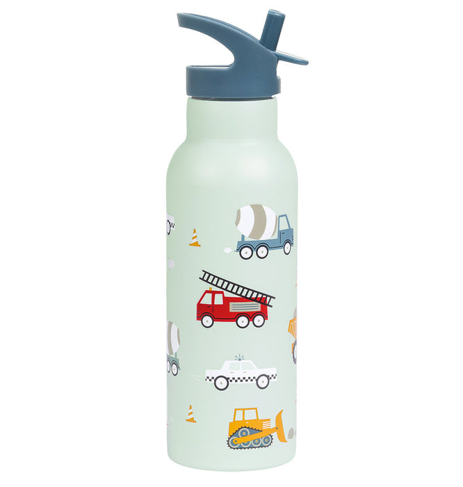 A Little Lovely Company Stainless Steel Water Bottle 500ml - Vehicles