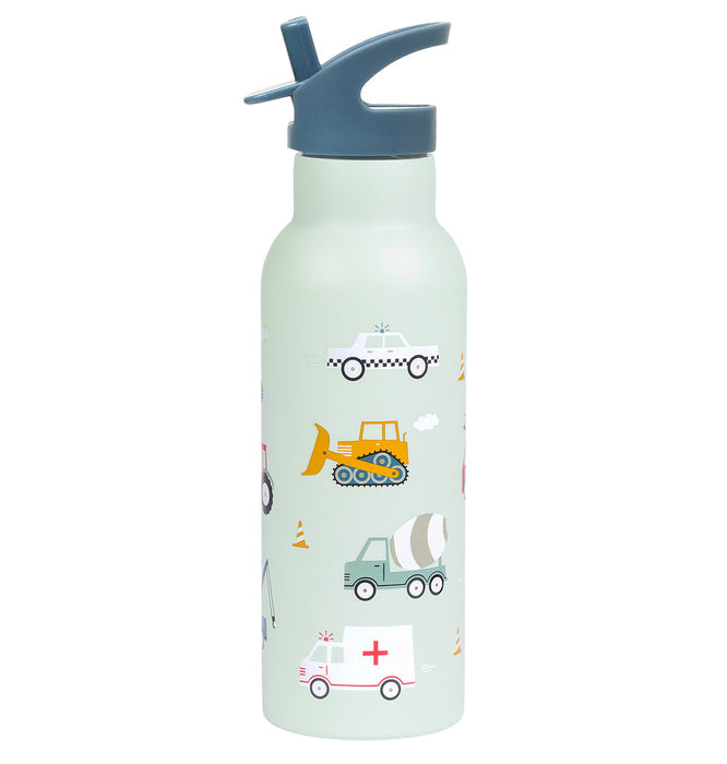 A Little Lovely Company Stainless Steel Water Bottle 500ml - Vehicles