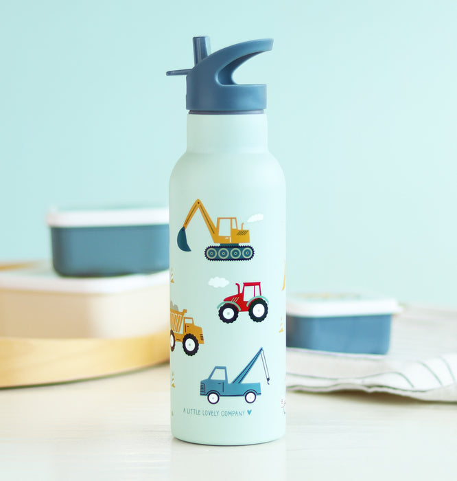 A Little Lovely Company Stainless Steel Water Bottle 500ml - Vehicles