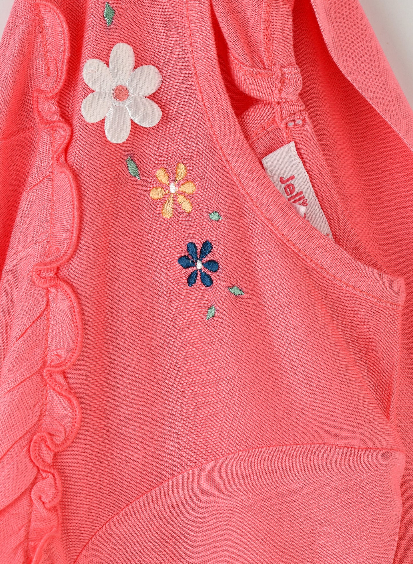 Jelliene Girls Embroidered Long Sleeve Top - Pink