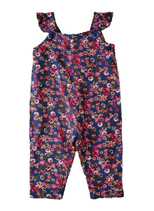 Jelliene Girls Floral Print Overalls