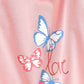 Jelliene Girls Butterfly Graphic Print Top - Pink