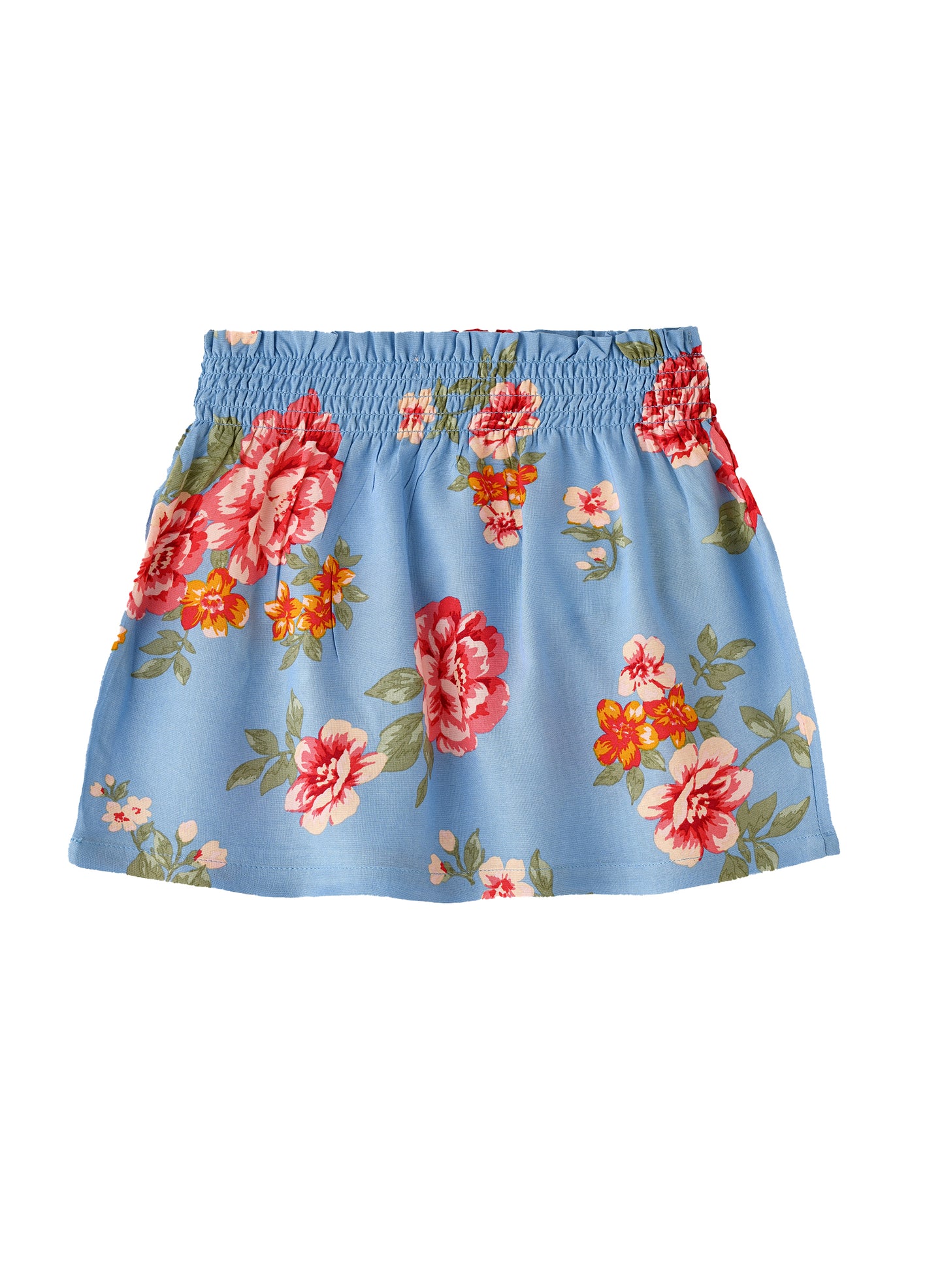 Jelliene Floral Print Skirt - Blue