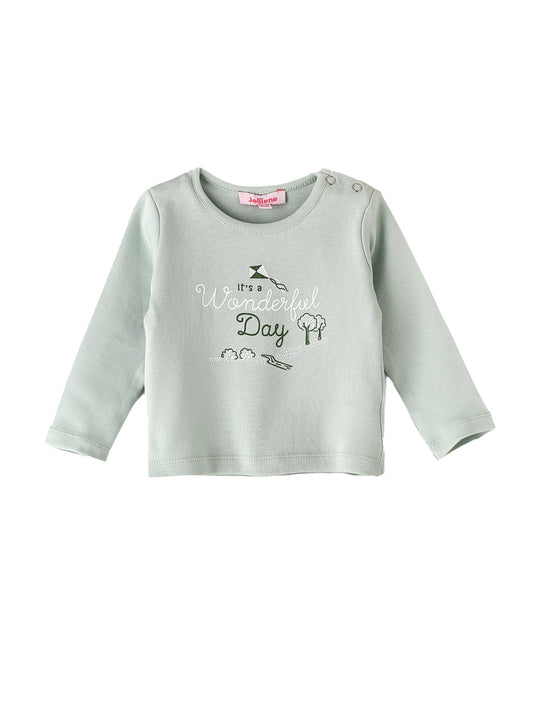 Jelliene Girls Its a Wonderful Day Graphic Sweatshirt - Grey