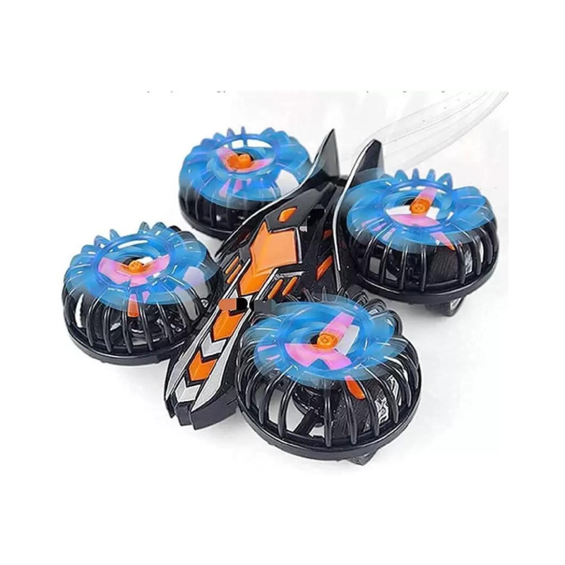 D-Power Friction-Powered Fly Car With Rotating Propellers - Black - Laadlee