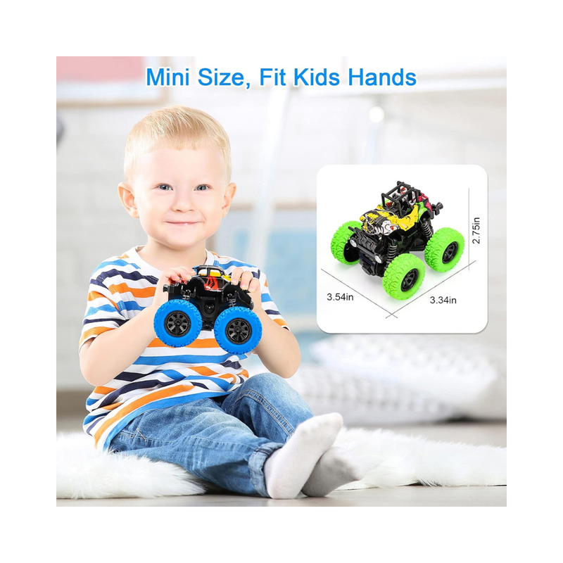 D-Power Inertia Drive Friction Stunt Monster Truck - Blue - Laadlee