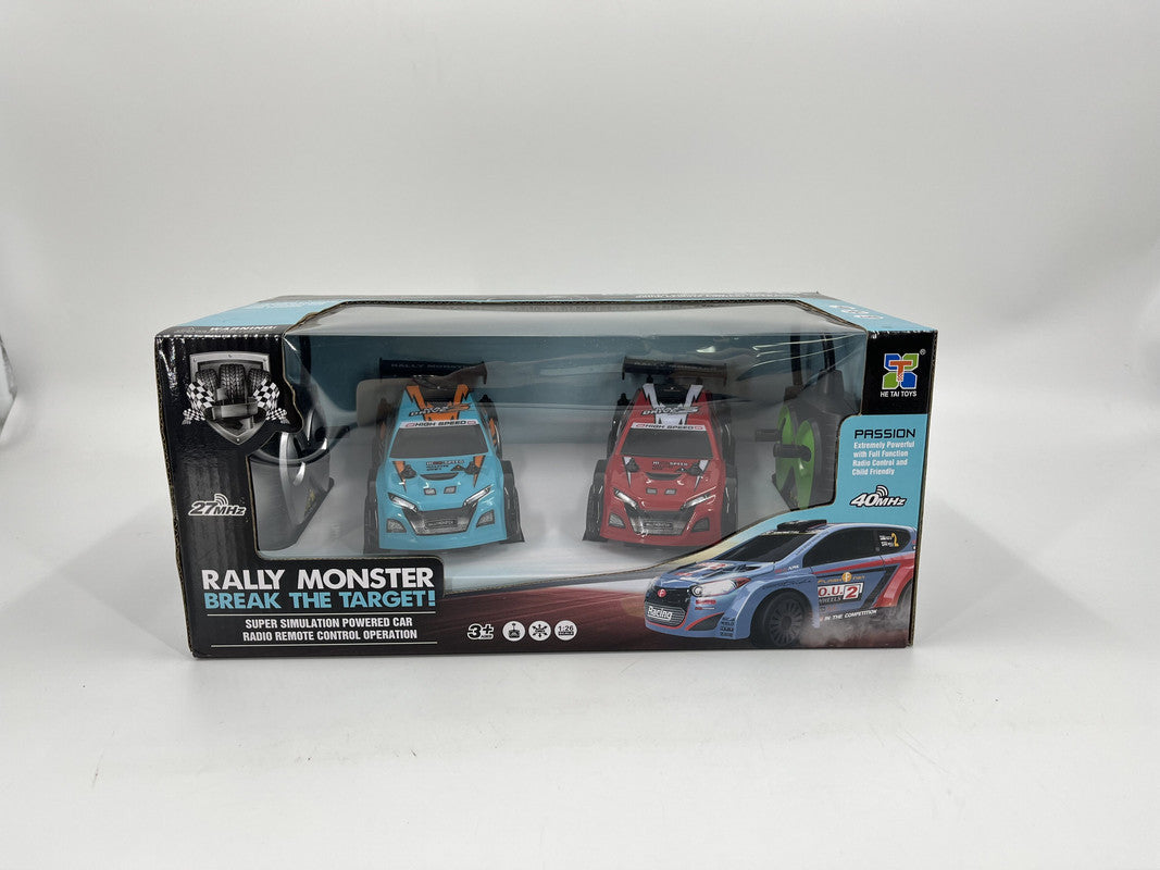 D Power - Rally Monster | Radio Remote Control Car - Blue / Red (Twin Pack) - Laadlee