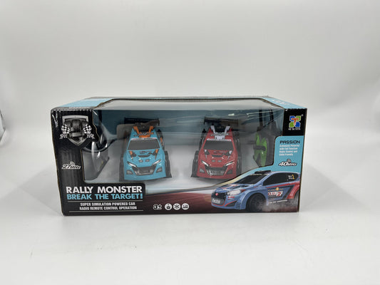 D Power - Rally Monster | Radio Remote Control Car - Blue / Red (Twin Pack)