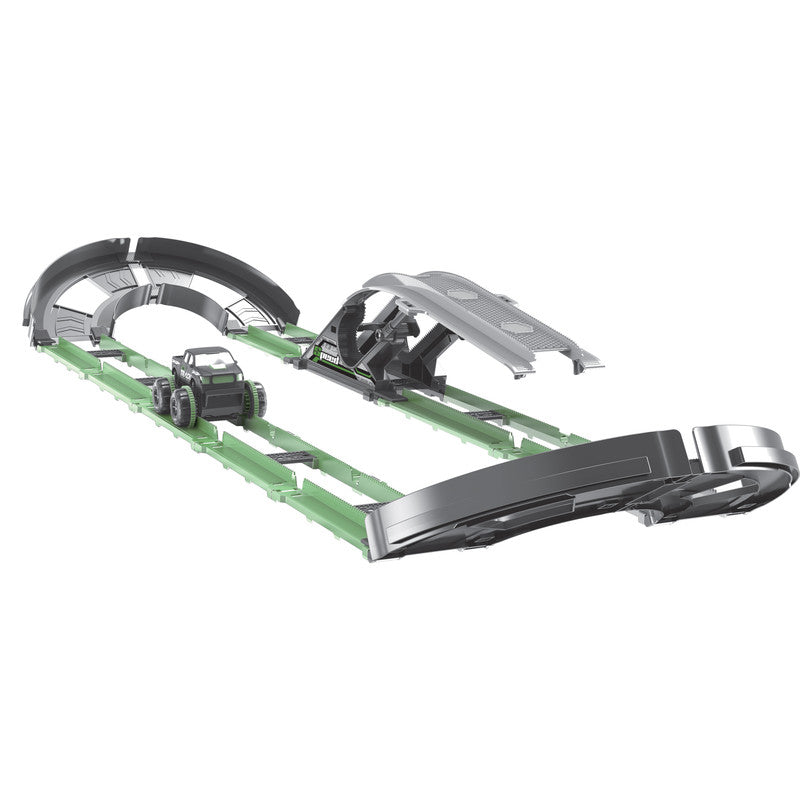 D-Power Electric Rolling DIY Stunt Car Track Set - 54Pc - Laadlee