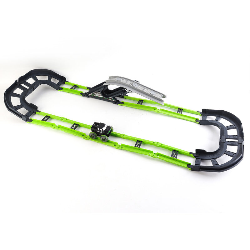 D-Power Electric Rolling DIY Stunt Car Track Set - 54Pc - Laadlee