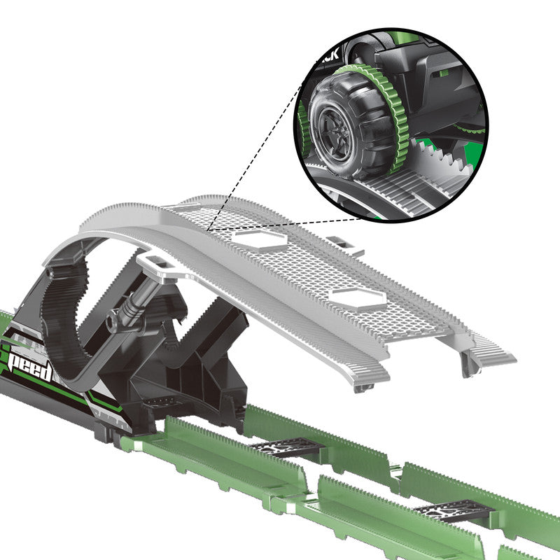 D-Power Jumbo Ultimate DIY Free Build Stunt Car Track Set - 99Pc - Laadlee